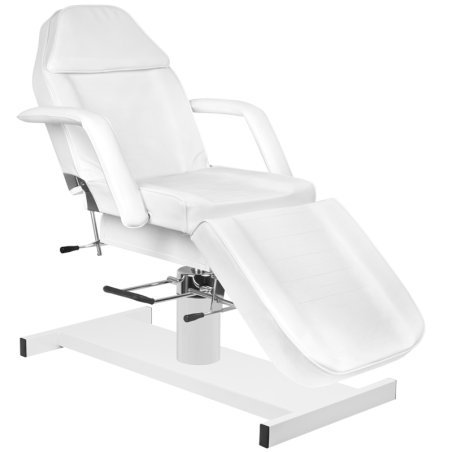 Hydraulische behandelstoel A-210 wit, draaibaar en verstelbaar voor schoonheidssalon en professionele behandelruimte
