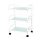 Werktafel voor cosmetische apparaten Giovanni Beauty Type 1014 met 3 glazen legplanken op wielen voor salon en nagelstudio