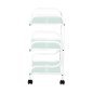 Werktafel voor cosmetische apparaten Giovanni Beauty Type 1014 met 3 glazen legplanken op wielen voor salon en nagelstudio