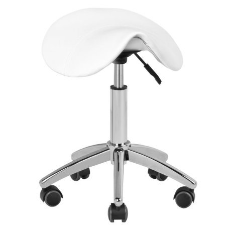 Professionele schoonheidssalonkruk Giovanni Beauty AM-302 wit voor salon, nagelstudio en behandelruimte professioneel gebruik