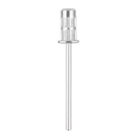 Kleine stalen mandrel nr. 4 voor schuurkapjes, 6 mm met schacht 2,32 mm voor gel en acryl, professioneel salongebruik