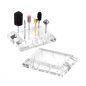 Transparante acryl freeshouder voor 6 frezen, compact en stabiel voor schoonheidssalon en nagelstudio en professioneel gebruik