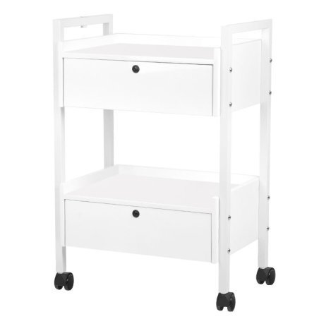 Professionele werktafel Giovanni Beauty Type 1019 voor salon en behandelruimte, wit, afsluitbare lades, 55,5 x 37 x 82 cm