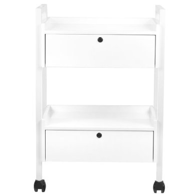 Professionele werktafel Giovanni Beauty Type 1019 voor salon en behandelruimte, wit, afsluitbare lades, 55,5 x 37 x 82 cm