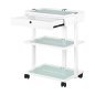 Professionele werktafel Giovanni Beauty Type 1040A met lade en glazen legplanken voor schoonheidssalon en nagelstudio