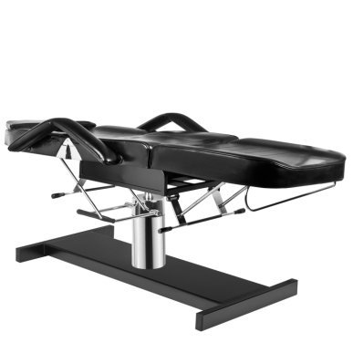 Hydraulische behandelstoel A-210 zwart, draaibaar en verstelbaar voor schoonheidssalon, nagelstudio en massagebehandelingen