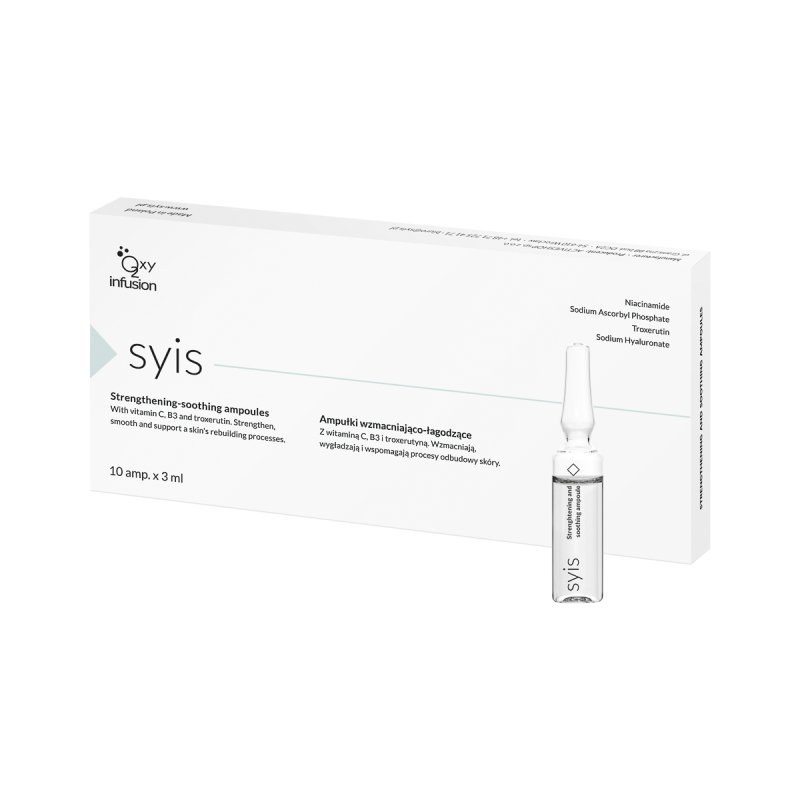 Versterkende en kalmerende ampullen SYIS 10 x 3 ml voor couperosegevoelige, gevoelige en rode huid in salons Versterkende en kalmerende ampullen SYIS 10 x 3 ml voor couperosegevoelige, gevoelige en rode huid in salons