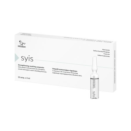 Versterkende en kalmerende ampullen SYIS 10 x 3 ml voor couperosegevoelige, gevoelige en rode huid in salons