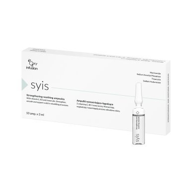 Versterkende en kalmerende ampullen SYIS 10 x 3 ml voor couperosegevoelige, gevoelige en rode huid in salons