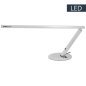 LED-bureaulamp Slim aluminium zilver voor manicure, pedicure, beautybehandelingen en professioneel detailwerk in salons
