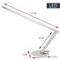 LED-bureaulamp Slim aluminium zilver voor manicure, pedicure, beautybehandelingen en professioneel detailwerk in salons