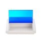 Professionele UV-C-sterilisator blauw voor desinfectie van cosmetische en kappersaccessoires in salon en beautypraktijk Professionele UV-C-sterilisator blauw voor desinfectie van cosmetische en kappersaccessoires in salon en beautypraktijk