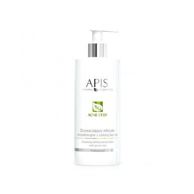 Antibacteriële reinigingsmelk Apis Acne-Stop 500 ml met groene thee voor acnegevoelige, vette en gecombineerde huid