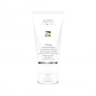 Weekmakend lijnzaadmasker Apis 200 ml onder vapozone voor voorbereiding op dieptereiniging en soepele huid in salon
