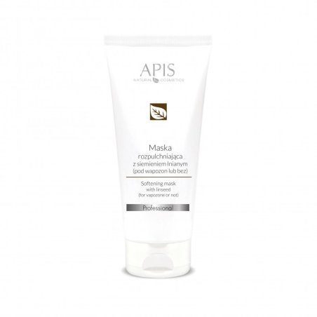 Weekmakend lijnzaadmasker Apis 200 ml onder vapozone voor voorbereiding op dieptereiniging en soepele huid in salon