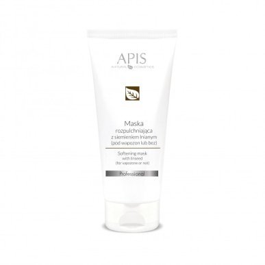 Weekmakend lijnzaadmasker Apis 200 ml onder vapozone voor voorbereiding op dieptereiniging en soepele huid in salon