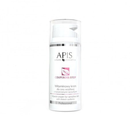 Vitaminecrème voor couperose huid Apis Couperose-Stop 100 ml voor rode gevoelige huid en salonverzorging