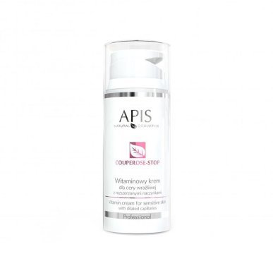 Vitaminecrème voor couperose huid Apis Couperose-Stop 100 ml voor rode gevoelige huid en salonverzorging