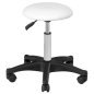 Cosmetische kruk AM-312 wit voor pedicure manicure beautybehandelingen en mobiele werkplek bij behandelstoel en spa