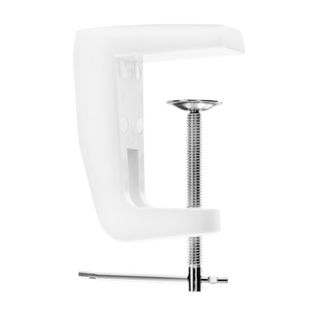 Tafelklem voor loeplamp wit voor stabiele werkbladmontage bij beauty manicure pedicure en compacte salonwerkplek