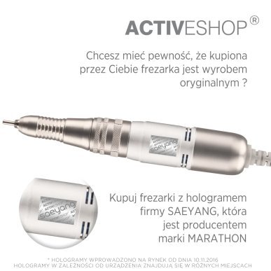 Professionele nagelfrees Saeyang Marathon Mighty White + SH20N 45W 30000 rpm voor manicure pedicure in nagelsalon