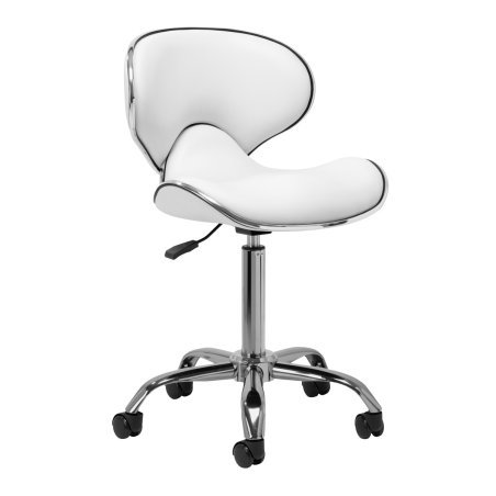 Professionele cosmetische kruk Gabbiano Q-4599 wit voor beauty-, pedicure- en stylingbehandelingen in de salon