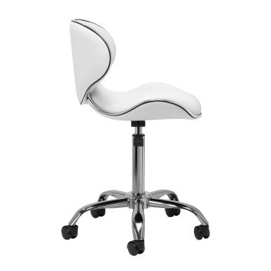 Professionele cosmetische kruk Gabbiano Q-4599 wit voor beauty-, pedicure- en stylingbehandelingen in de salon