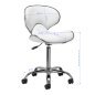 Professionele cosmetische kruk Gabbiano Q-4599 wit voor beauty-, pedicure- en stylingbehandelingen in de salon