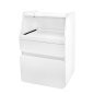 Cosmetische kast Azzurro Midi 970 wit met twee lades en loeplamphouder voor schoonheidssalons en pedicuresalons