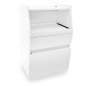 Cosmetische kast Azzurro Midi 970 wit met twee lades en loeplamphouder voor schoonheidssalons en pedicuresalons