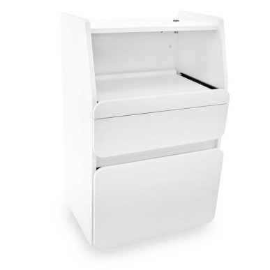 Cosmetische kast Azzurro Midi 970 wit met twee lades en loeplamphouder voor schoonheidssalons en pedicuresalons