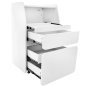 Cosmetische kast Azzurro Midi 970 wit met twee lades en loeplamphouder voor schoonheidssalons en pedicuresalons