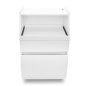 Cosmetische kast Azzurro Midi 970 wit met twee lades en loeplamphouder voor schoonheidssalons en pedicuresalons