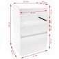 Cosmetische kast Azzurro Midi 970 wit met twee lades en loeplamphouder voor schoonheidssalons en pedicuresalons