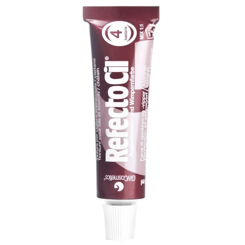Gelhenna voor wenkbrauwen en wimpers Refectocil 4 kastanje 15 ml voor professionele kleurbehandelingen in de salon Gelhenna voor wenkbrauwen en wimpers Refectocil 4 kastanje 15 ml voor professionele kleurbehandelingen in de salon