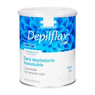 Professionele ontharingswas Depilflax 100 Azulene 800 ml voor gevoelige huid en comfortabele salonbehandelingen