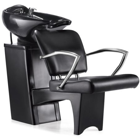 Kapperswasunit Gabbiano Q-2278 zwart voor professioneel haarwassen, klantcomfort en overzichtelijke saloninrichting