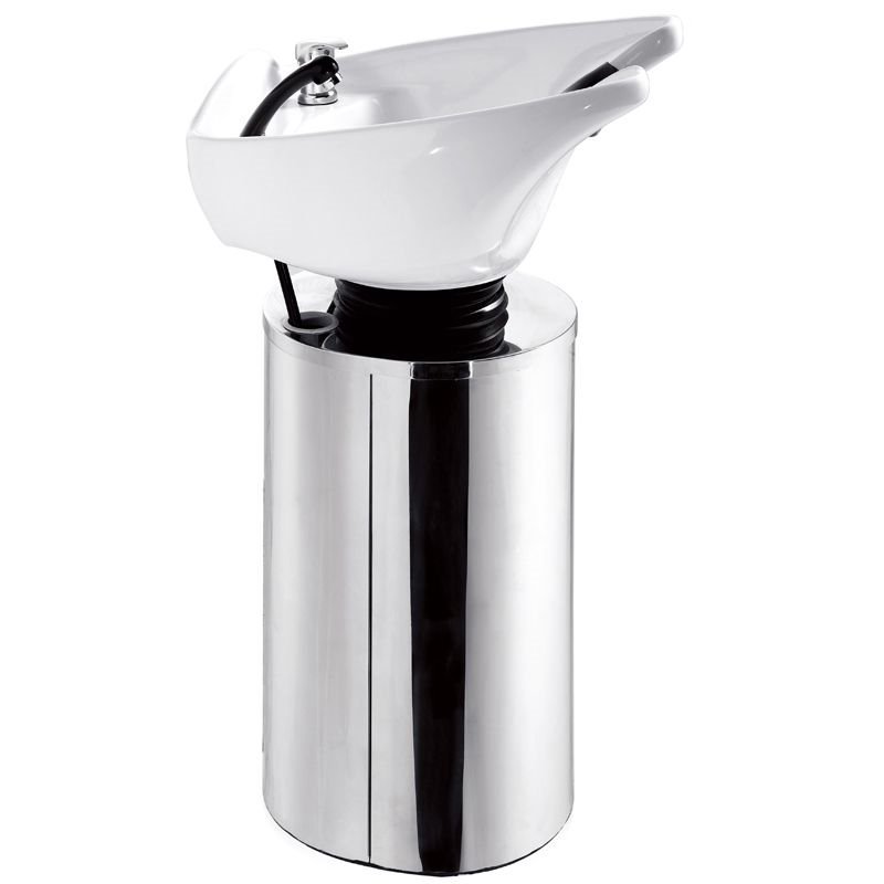 Professionele kapperswasbak op kolom Gabbiano Q-2460 met keramische wasbak voor comfortabel haarwassen in kleinere salons Professionele kapperswasbak op kolom Gabbiano Q-2460 met keramische wasbak voor comfortabel haarwassen in kleinere salons