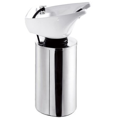 Professionele kapperswasbak op kolom Gabbiano Q-2460 met keramische wasbak voor comfortabel haarwassen in kleinere salons