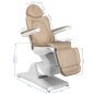 Elektrische behandelstoel Azzurro 870 3 Strong cappuccino voor gezichts-, lichaams-, spa- en beautybehandelingen