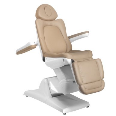 Elektrische behandelstoel Azzurro 870 3 Strong cappuccino voor gezichts-, lichaams-, spa- en beautybehandelingen