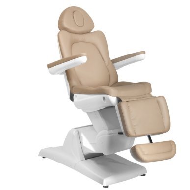 Elektrische behandelstoel Azzurro 870 3 Strong cappuccino voor gezichts-, lichaams-, spa- en beautybehandelingen