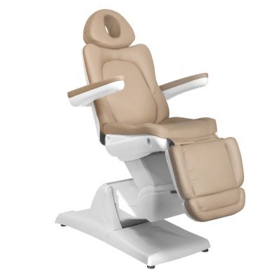 Elektrische behandelstoel Azzurro 870 3 Strong cappuccino voor gezichts-, lichaams-, spa- en beautybehandelingen