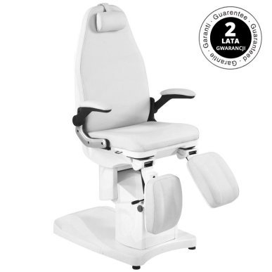 Elektrische podologiestoel Azzurro 709A 3 Strong wit voor professionele podologie, pedicure en beautybehandelingen