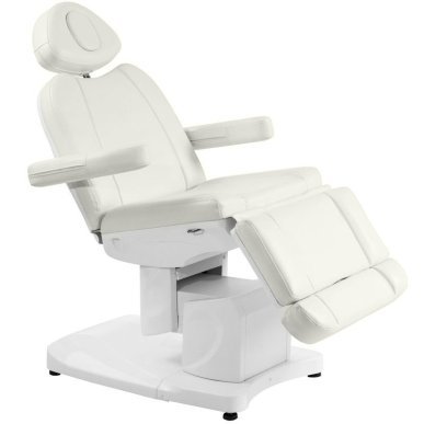 Elektrische behandelstoel Azzurro 708A 4 Strong wit voor gezichts- en lichaamsbehandelingen in professionele salons