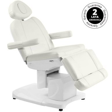 Elektrische behandelstoel Azzurro 708A 4 Strong wit voor gezichts- en lichaamsbehandelingen in professionele salons