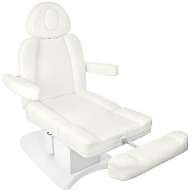 Elektrische behandelstoel Azzurro 708A 4 Strong wit voor gezichts- en lichaamsbehandelingen in professionele salons