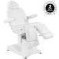 Professionele elektrische podologiestoel Azzurro 708AS Pedi 3 Strong wit voor pedicure en salonbehandelingen