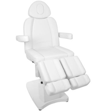 Professionele elektrische podologiestoel Azzurro 708AS Pedi 3 Strong wit voor pedicure en salonbehandelingen
