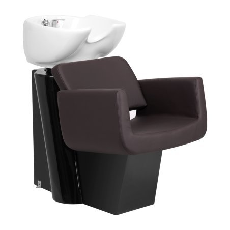 Professionele kapperswasunit Gabbiano Helsinki bruin voor haarwassen, haarverzorging en een comfortabele salonwerkplek